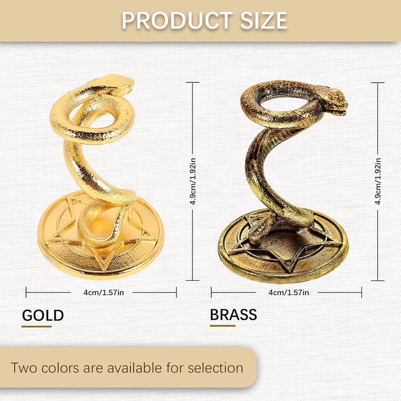 GeryVtee 4PCS Crystal Ball Stand Sphere Display Stand Metal Crystal Holder Balls Ornament Rack Holder Metal Base Snake Shape(Retro) - Image 2